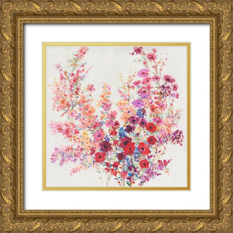 Flowers on a Vine II Gold Ornate Wood Framed Art Print with Double Matting by OToole, Tim
