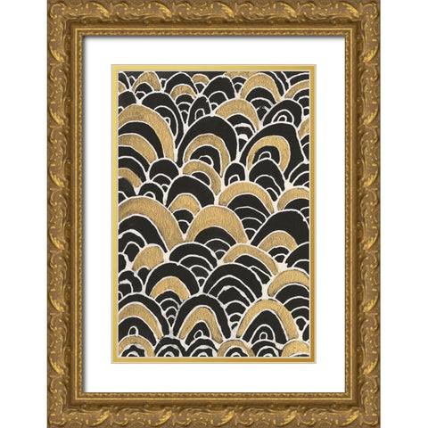 Gold Tested II Gold Ornate Wood Framed Art Print with Double Matting by Moore, Regina