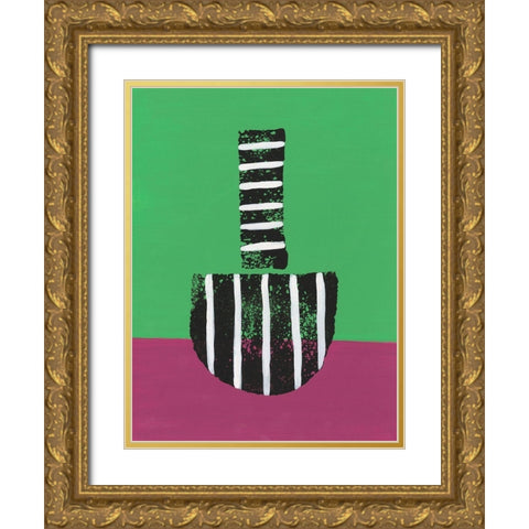 Colorful Isolation II Gold Ornate Wood Framed Art Print with Double Matting by Moore, Regina