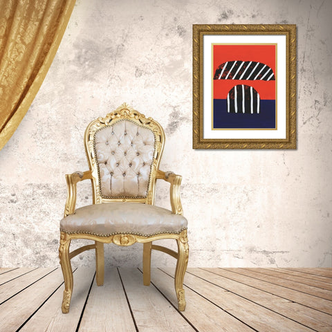 Colorful Isolation III Gold Ornate Wood Framed Art Print with Double Matting by Moore, Regina