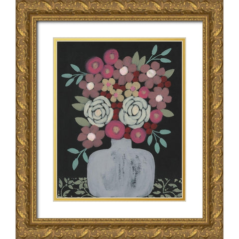 Bundle of Flowers I Gold Ornate Wood Framed Art Print with Double Matting by Moore, Regina