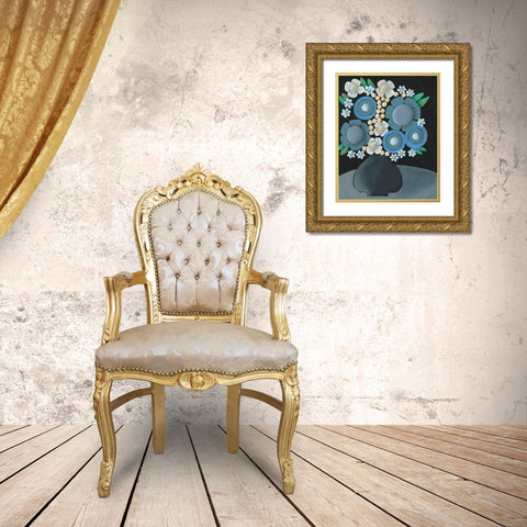 Gathering Floral II Gold Ornate Wood Framed Art Print with Double Matting by Moore, Regina