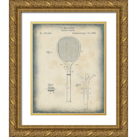 Patented Sport IV Gold Ornate Wood Framed Art Print with Double Matting by Studio W