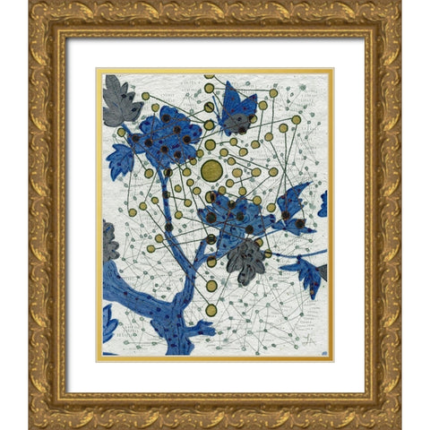 Chakra Web with Butterfly Gold Ornate Wood Framed Art Print with Double Matting by Arbel, Lori