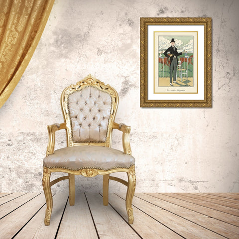 Mens Fashion I Gold Ornate Wood Framed Art Print with Double Matting by DeNardo, Laura