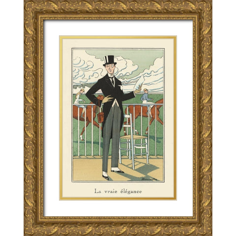 Mens Fashion I Gold Ornate Wood Framed Art Print with Double Matting by DeNardo, Laura