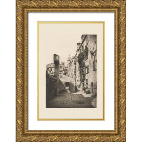 Vintage Views of Venice VIII Gold Ornate Wood Framed Art Print with Double Matting by Ongania, Ferdinand