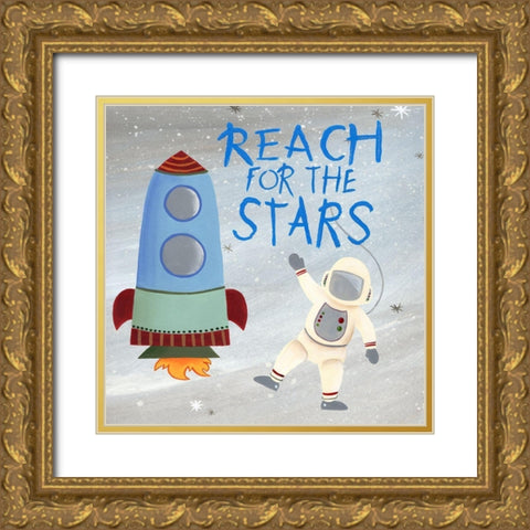 Future Space Explorer IV Gold Ornate Wood Framed Art Print with Double Matting by Moore, Regina