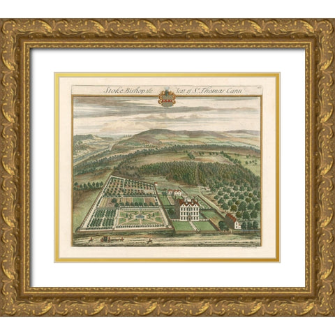 Kips Garden Views II Gold Ornate Wood Framed Art Print with Double Matting by Kip, Johannes