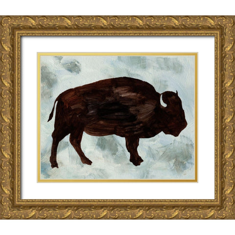 Echolocation I Gold Ornate Wood Framed Art Print with Double Matting by Wang, Melissa