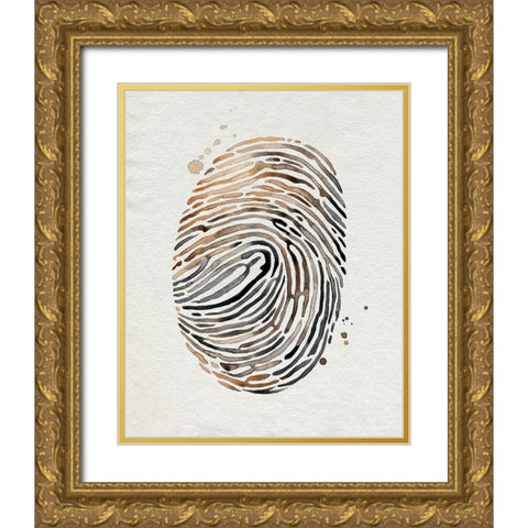 Finger Print II Gold Ornate Wood Framed Art Print with Double Matting by Popp, Grace