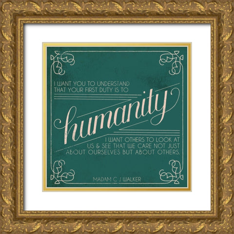 Madam Walker Quote I Gold Ornate Wood Framed Art Print with Double Matting by Popp, Grace