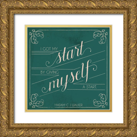 Madam Walker Quote II Gold Ornate Wood Framed Art Print with Double Matting by Popp, Grace