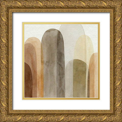 Desert Watercolor Arches I Gold Ornate Wood Framed Art Print with Double Matting by Popp, Grace