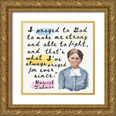 Harriet Tubman II Gold Ornate Wood Framed Art Print with Double Matting by Warren, Annie