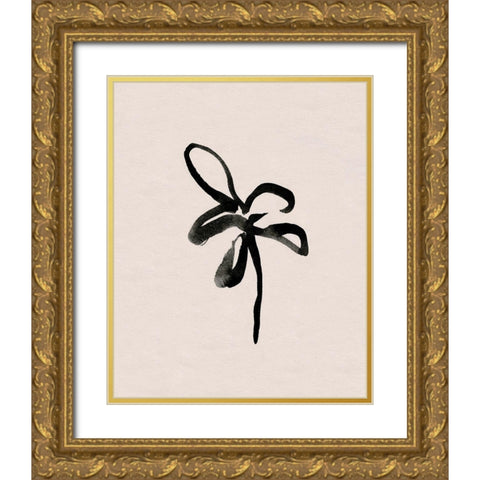 Autumn Gesture I Gold Ornate Wood Framed Art Print with Double Matting by Caroline, Emma