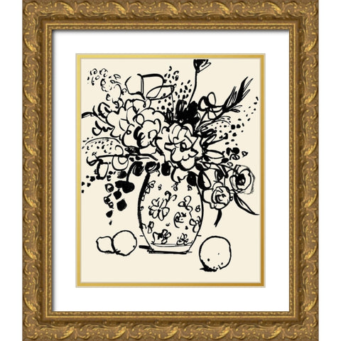 Matisses Muse Still Life II Gold Ornate Wood Framed Art Print with Double Matting by Barnes, Victoria