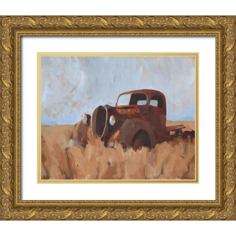 Farm Truck II Gold Ornate Wood Framed Art Print with Double Matting by Green, Jacob