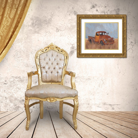 Farm Truck III Gold Ornate Wood Framed Art Print with Double Matting by Green, Jacob