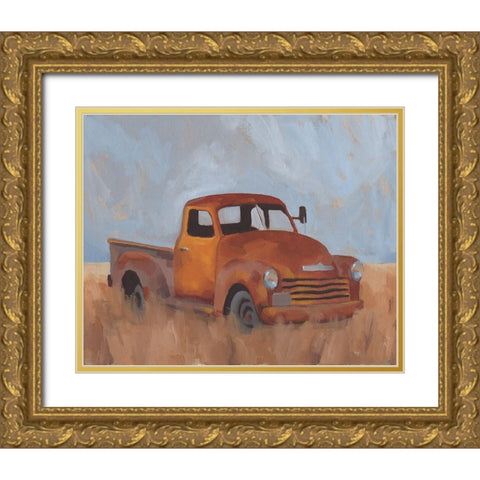 Farm Truck III Gold Ornate Wood Framed Art Print with Double Matting by Green, Jacob