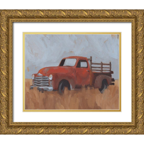 Farm Truck IV Gold Ornate Wood Framed Art Print with Double Matting by Green, Jacob