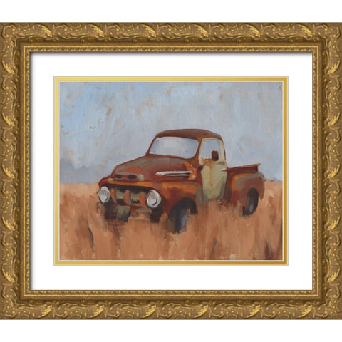 Farm Truck VI Gold Ornate Wood Framed Art Print with Double Matting by Green, Jacob