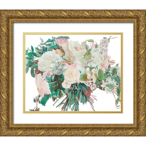 Adore II Gold Ornate Wood Framed Art Print with Double Matting by Wang, Melissa