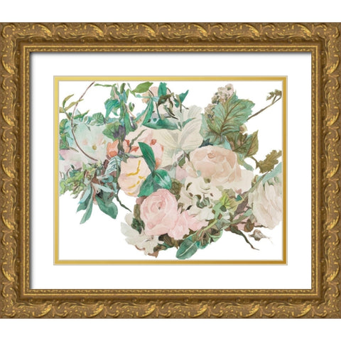 Adore IV Gold Ornate Wood Framed Art Print with Double Matting by Wang, Melissa