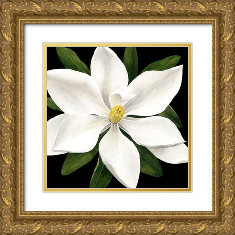 Midnight Magnolia I Gold Ornate Wood Framed Art Print with Double Matting by Popp, Grace