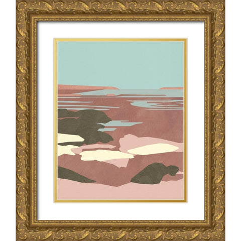 Saltwater Sea I Gold Ornate Wood Framed Art Print with Double Matting by Green, Jacob