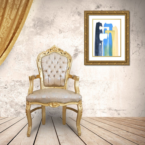 Landslide IV Gold Ornate Wood Framed Art Print with Double Matting by Caroline, Emma
