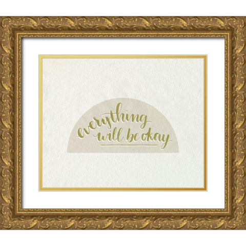 Daily Reminders I Gold Ornate Wood Framed Art Print with Double Matting by Popp, Grace