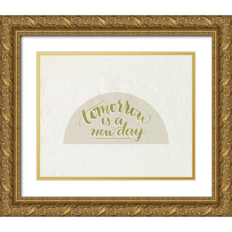 Daily Reminders II Gold Ornate Wood Framed Art Print with Double Matting by Popp, Grace