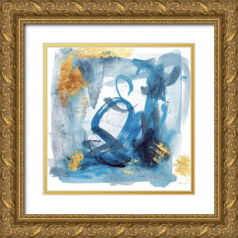 Floating Nebula III Gold Ornate Wood Framed Art Print with Double Matting by Wang, Melissa