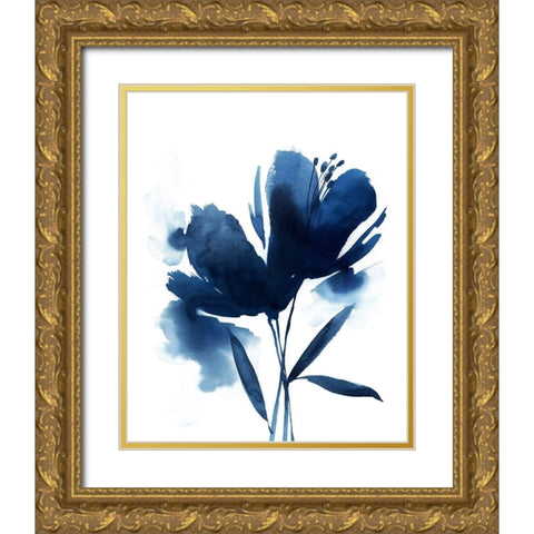 Blazing Bloom I Gold Ornate Wood Framed Art Print with Double Matting by Popp, Grace