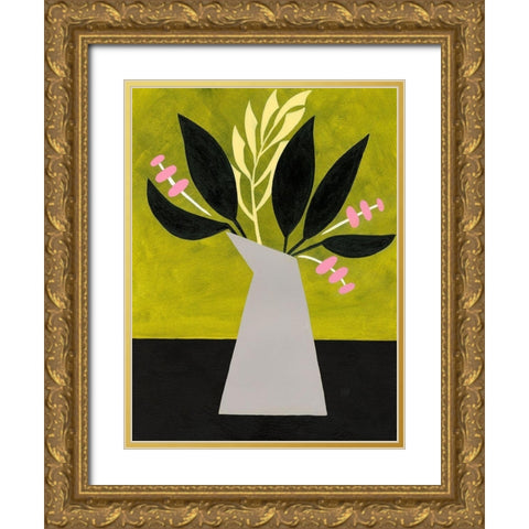 Mod Bouquet I Gold Ornate Wood Framed Art Print with Double Matting by Moore, Regina