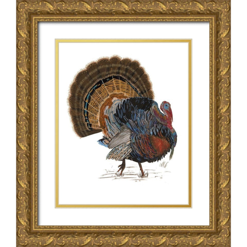 Turkey Study I Gold Ornate Wood Framed Art Print with Double Matting by Wang, Melissa