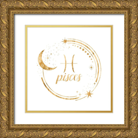 Gilded Astrology XII Gold Ornate Wood Framed Art Print with Double Matting by Popp, Grace