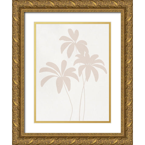 Schefflera II Gold Ornate Wood Framed Art Print with Double Matting by Caroline, Emma