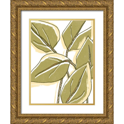 Tropical Offset I Gold Ornate Wood Framed Art Print with Double Matting by Vess, June Erica