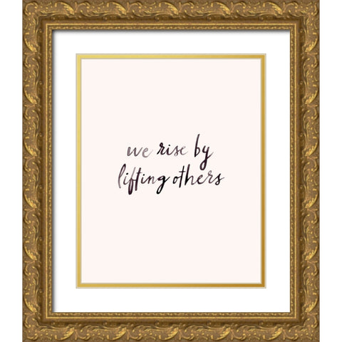 Together Text II Gold Ornate Wood Framed Art Print with Double Matting by Barnes, Victoria