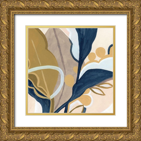 Puzzle Lily I Gold Ornate Wood Framed Art Print with Double Matting by Vess, June Erica