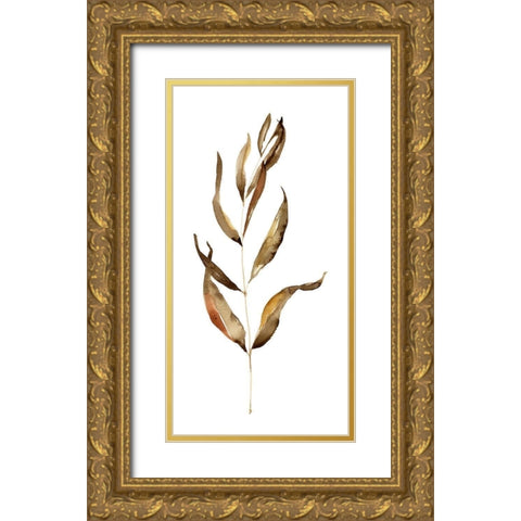 Autumn Stem I Gold Ornate Wood Framed Art Print with Double Matting by Goldberger, Jennifer