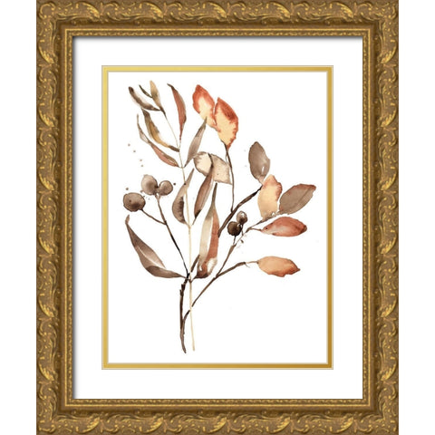 Autumns Bundle I Gold Ornate Wood Framed Art Print with Double Matting by Goldberger, Jennifer