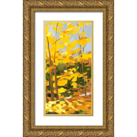 Autumn Hike II Gold Ornate Wood Framed Art Print with Double Matting by Caroline, Emma