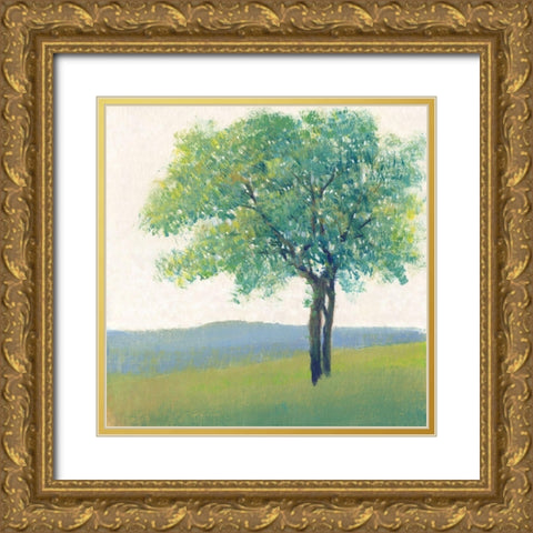 Solitary Tree II Gold Ornate Wood Framed Art Print with Double Matting by OToole, Tim