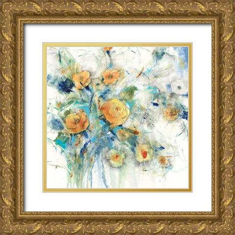 Flower Study I Gold Ornate Wood Framed Art Print with Double Matting by OToole, Tim