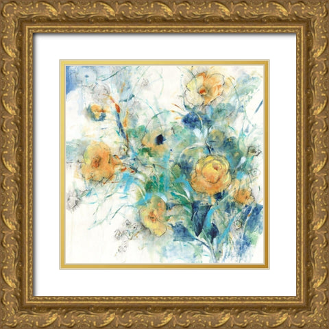 Flower Study II Gold Ornate Wood Framed Art Print with Double Matting by OToole, Tim