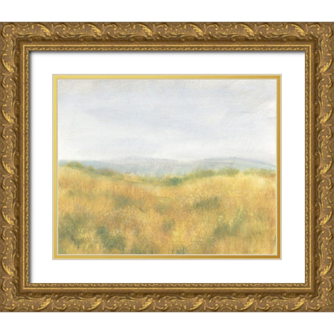 Wheat Fields I Gold Ornate Wood Framed Art Print with Double Matting by OToole, Tim