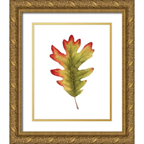 Fall Leaf Study II Gold Ornate Wood Framed Art Print with Double Matting by Popp, Grace